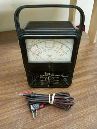 Vintage Simpson 260 Series 6 Analog Multimeter with Case w/ Test Leads 2