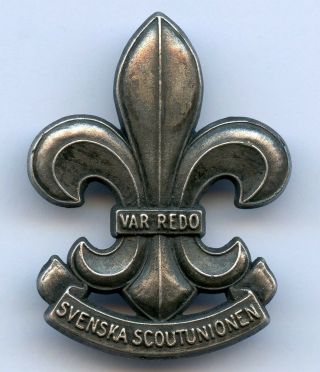 Sweden Swedish Scout Union Pin Plastic Badge Grade