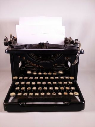 Vintage Lc Smith Corona Typewriter 8 10 " Antique Parts