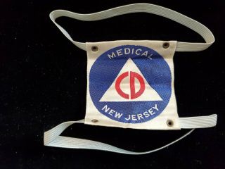 Vintage Jersey Civil Defense Cd Medical Armband
