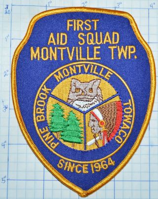 Jersey,  Montville Township First Aid Squad Ambulance Fire Emergency Patch