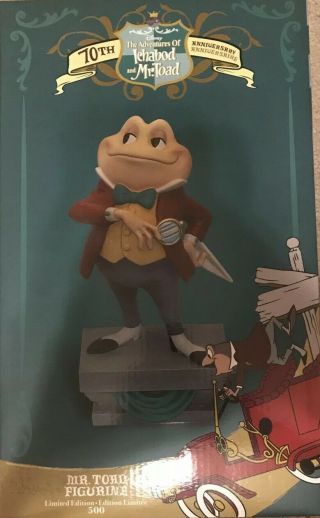 D23 2019 Adventures Of Ichabod & Mr.  Toad 70th Anniversary Figurine Le 500 Nrfb