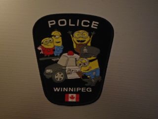 Winnipeg Canada Police " Minions " Novelty Patch