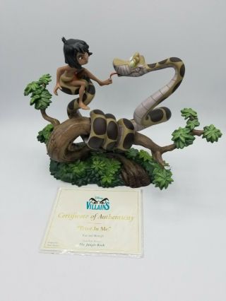 Wdcc Jungle Book " Trust In Me " Kaa & Mowgli Villain Series - Usa Seller