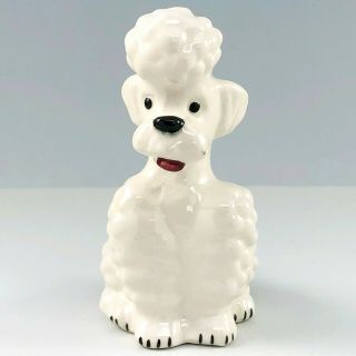 Goebel White Standard Poodle Figurine Dog Hand Painted Porcelain W Germany Vtg