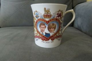 Charles And Diana Rosina Commemorative Marriage Cup Queens Fine Bone China
