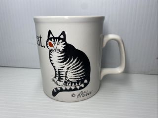 Kiln Craft B.  Kliban Love A Cat Coffee Mug Staffordshire Potteries Kitty Kissed