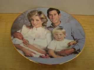 Prince Charles & Princess Diana W/ Princes William & Henry Trinket Dish