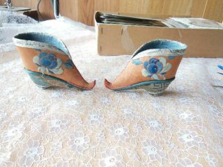 Antique Chinese Embroidered Silk Shoes