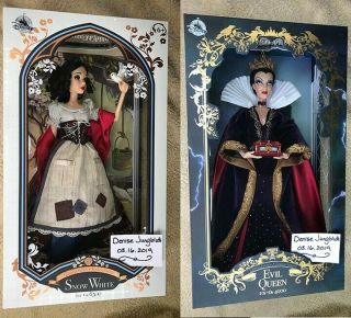 Disney Store Limited Edition Snow White In Rags And Evil Queen Set In Boxes