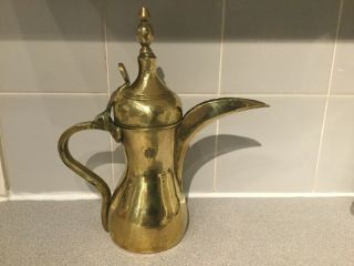 Antique Islamic Arabic Turkish Dallah Copper Brass Coffee Tea Pot