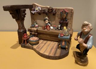 Wdcc - Pinocchio Geppeto’s Workbench “the Finishing Touch” - Rare Sample