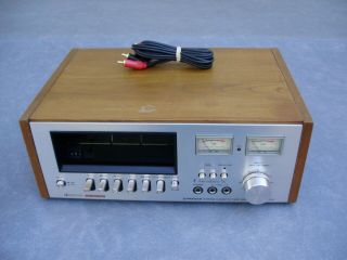 Vintage Pioneer Ct - F2121 Stereo Cassette Tape Deck With Walnut Cabinet - Read