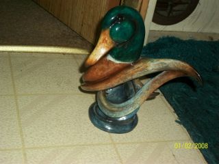 Ducks Unlimited 2006/2007 Exclusive Mallard Duck Glass Figure Sculpture 6 1/2 "
