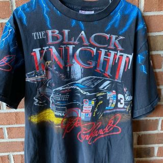 Vintage Dale Earnhardt Black Knight Nascar Racing Lightning All Over Print Shirt