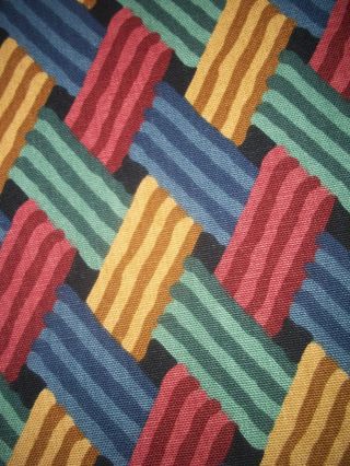 Vintage Vat Print Colors Abstract Cotton Fabric Curtains Drapes Panels
