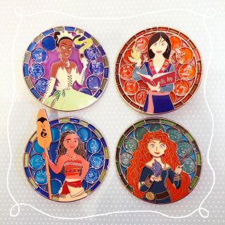 Custom Listing: Disney Coven Tiana,  Merida,  Moana,  & Mulan Fantasy Pins