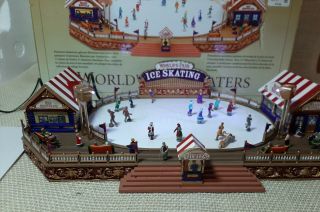 Vtg Mr Christmas Worlds Fair Skaters Complete
