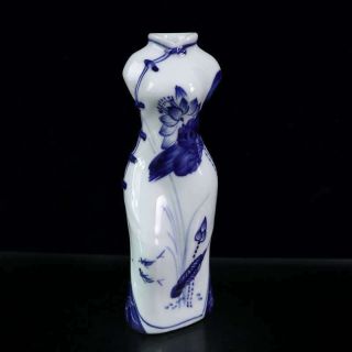 Chinese Porcelain Handmade Draw Exquisite Cheongsam Vase 70239