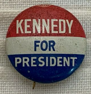 2 Litho Political Pins Pinbacks John F Kennedy JFK President Lyndon Johnson Vice 3