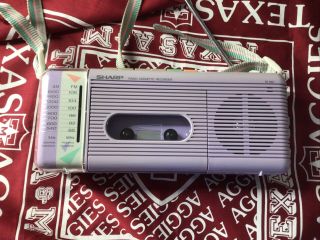 Vtg 80s Sharp Qt - 5 (l) Lavender Am/fm Radio Cassette Recorder Stranger Things