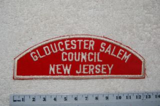 Boy Scout Red & White Gloucester Salem Council Jersey Strip Patch
