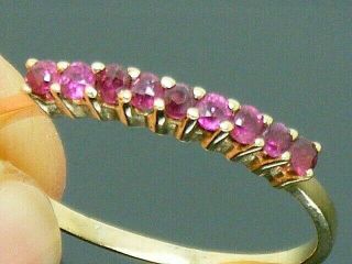 18ct Gold Ruby Eternity Stacker Vintage Ring Size Q
