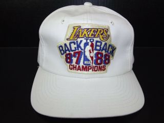 Vtg Lakers Champions Back To Back 87 88 Nba Sports Specialties Twilt Cap Hat