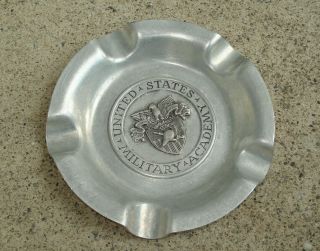 Vintage United States Military Academy West Point Aluminum Ashtray 4 "