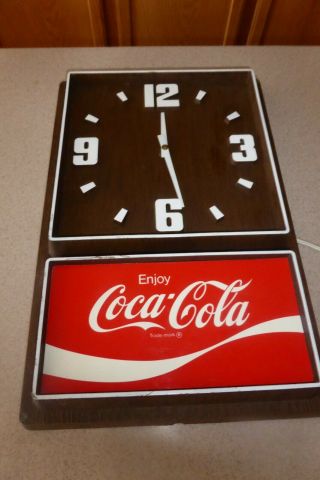 Vintage Enjoy Coca Cola Electric Wall Clock by Impact International 2