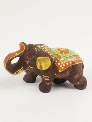 Vintage Japanese Elephant Figurine Porcelain Hand Painted 1940 