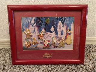 Disney Limited Edition Of 500 Snow White And The Seven Dwarfs Framed Pin Set