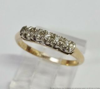 Vintage 14k Gold Diamond Wedding Anniversary Band Ring