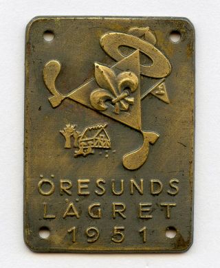 Sweden Scout Oresunds 1951 Stick Badge Grade