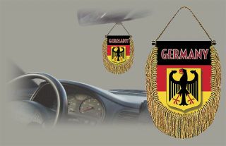 Germany Rear View Mirror World Flag Car Banner Pennant