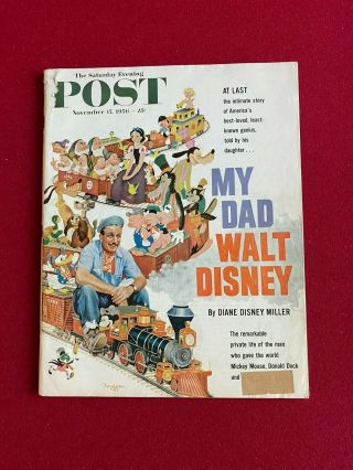 1956,  Walt Disney,  " Post " Magazines (set Of 5) Scarce / Vintage