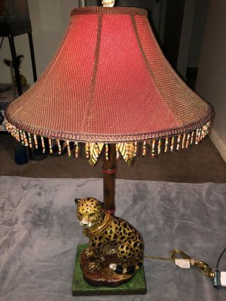 Vintage Raymond Waites For Frederick Cooper Tyndale Leopard Lamp (2001)