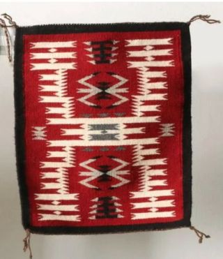 Fine Vintage Native American Navajo Ganado Storm Pattern Rug,