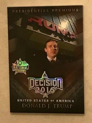 Decision 2016 2020 Donald Trump Ppdt3 40th National Presidential Premiums Card