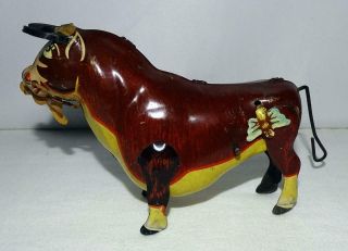 Ex Disney 1938 " Ferdinand The Bull " Lithographed Tin Wind Up Toy By Marx -