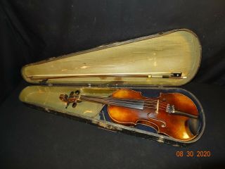 Vintage Stradivarius Violin With Coffin Case.