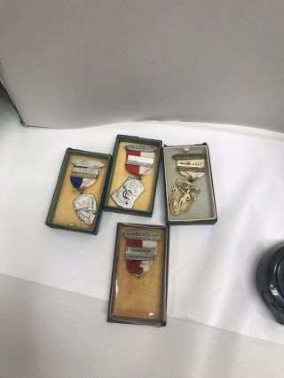 Vintage 1930s N.  E.  P.  R.  L.  Medal England Police League Neprl Loy Of 4 Nib