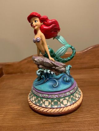 Rare: Disney Jim Shore Ariel The Little Mermaid Part Of Your World Music Box