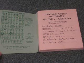 Boy Scouts BSA 1955 World Jamboree Guide & Agenda Information Vocabulary & Diary 2