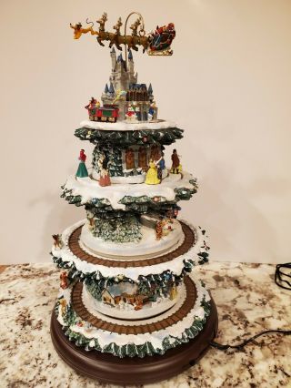 The Bradford Exchange Disney Tabletop Christmas Tree Rotating Musical Lights Up