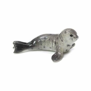 Harbor Seal Pup - Miniature Porcelain Figurine