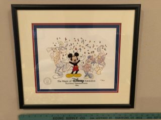 The Magic Of Disney Animation Mgm Studios Hand Painted Mickey Confetti Cel 1990s