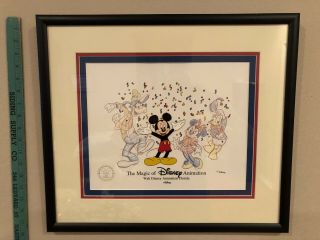 The Magic Of Disney Animation MGM Studios Hand Painted Mickey Confetti Cel 1990s 2