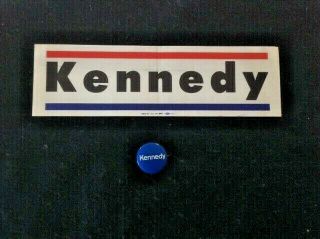 2 Robert F.  Bobby Kennedy Items From 1968 Presidential Campaign In California