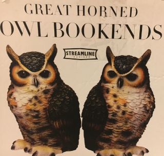 Great Horned Owl - Bookend Set